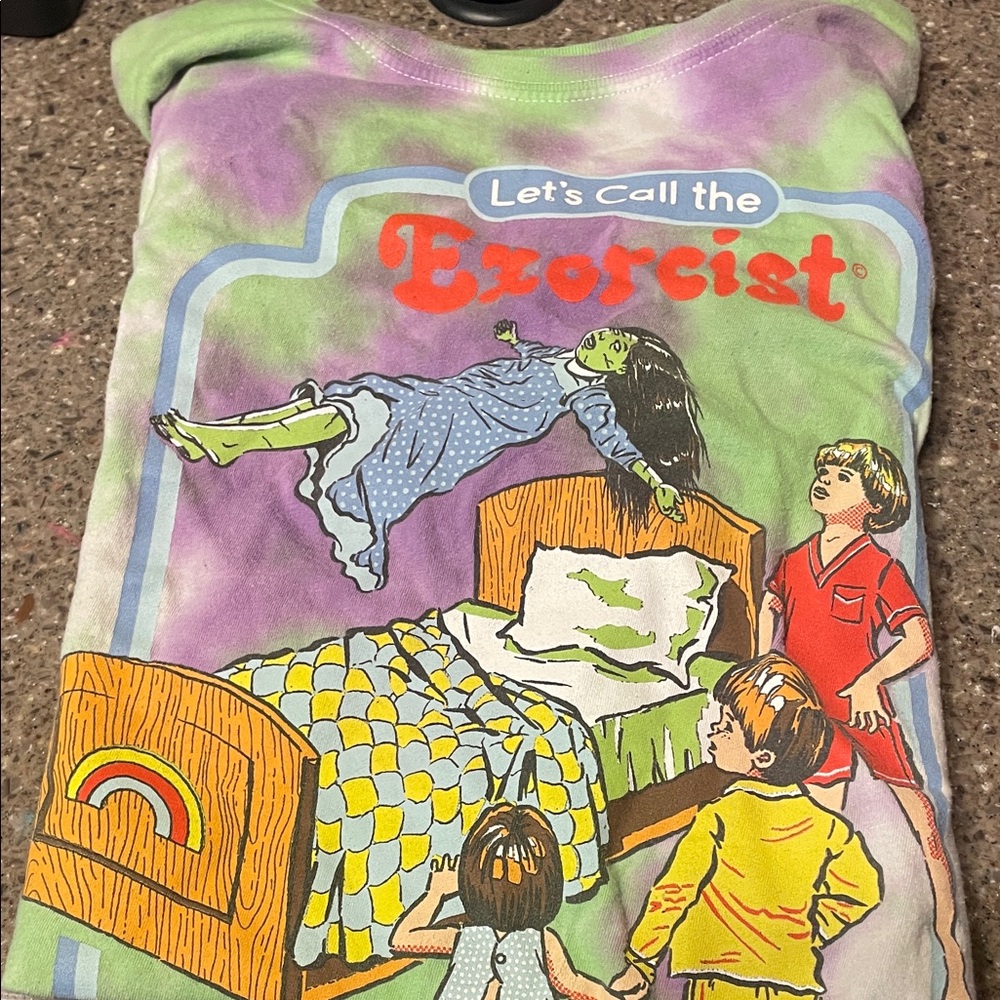 Threadless Green and Purple Tie-Dye Tee